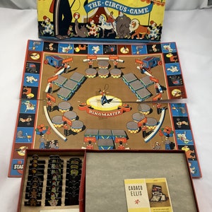 1947 Ringmaster Board Game by Cadaco Complete in Good Condition FREE SHIPPING