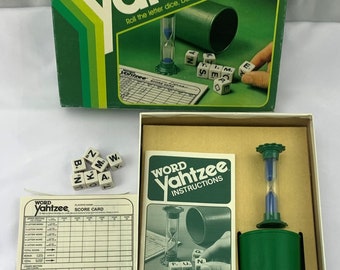 1982 Word Yahtzee Game by Milton Bradley Complete in Good Condition FREE SHIPPING