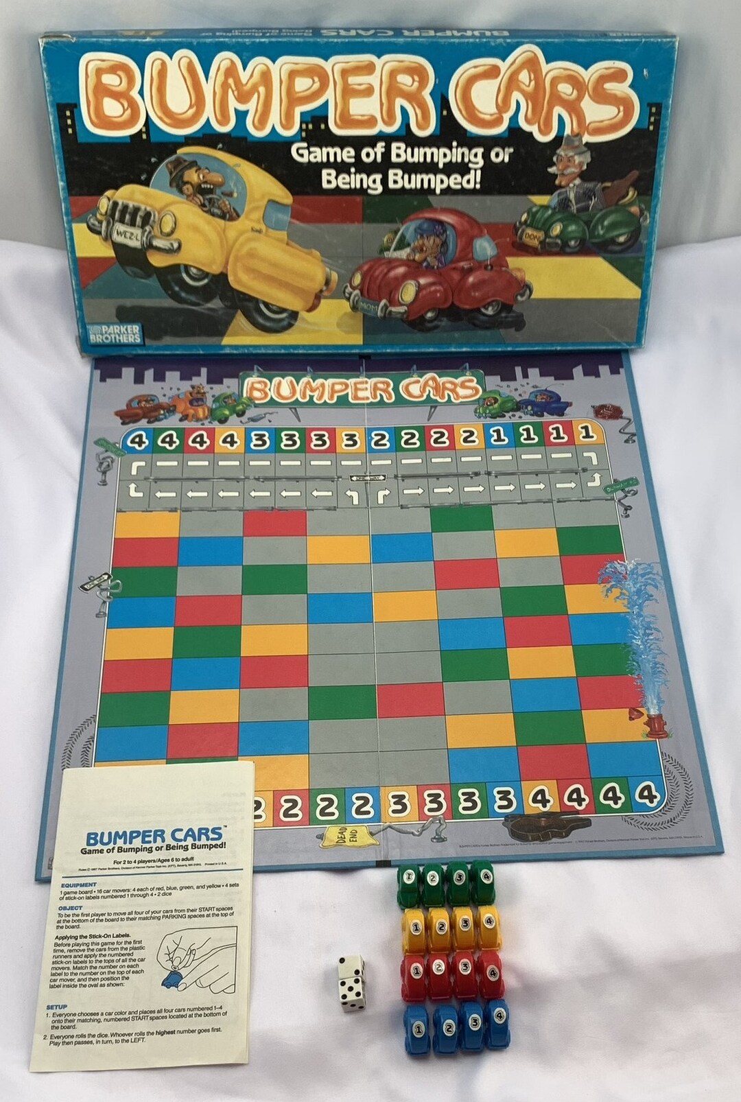 1987 Bumper Cars Game by Parker Brothers Complete in Very Good Etsy