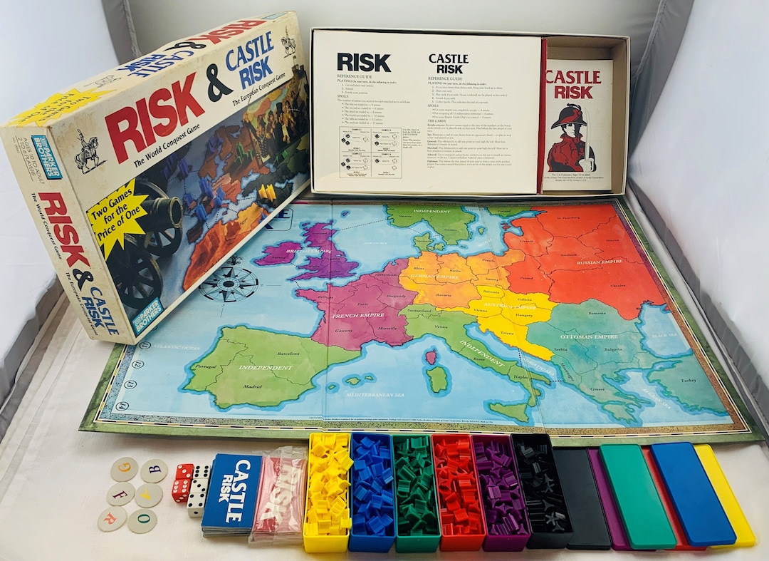 1990 Castle Risk Game Parker Brothers Complete in Great Condition FREE ...
