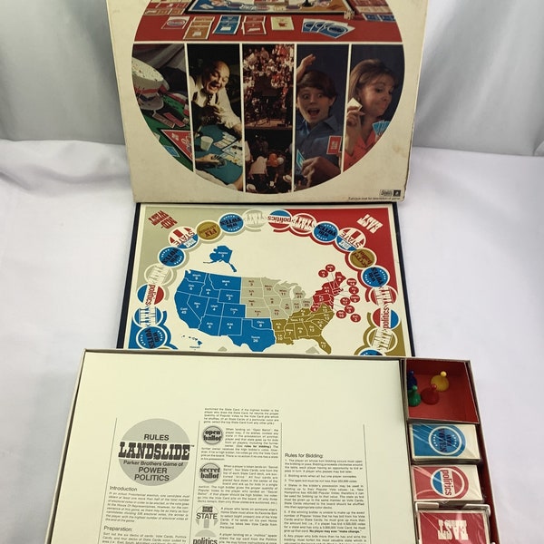 1971 Landslide Board Game by Parker Brothers Complete in Great Condition FREE SHIPPING