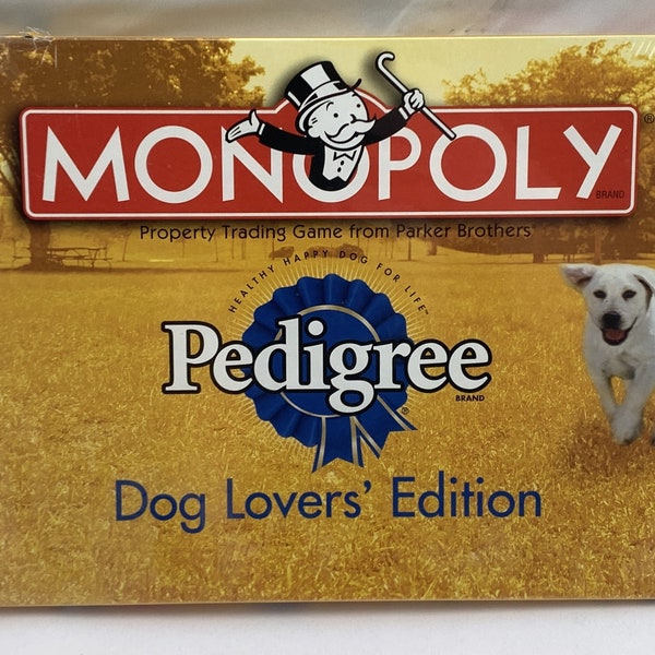 2002 Pedigree Dog Lovers Edition Monopoly Game by USAopoly New Sealed FREE SHIPPING