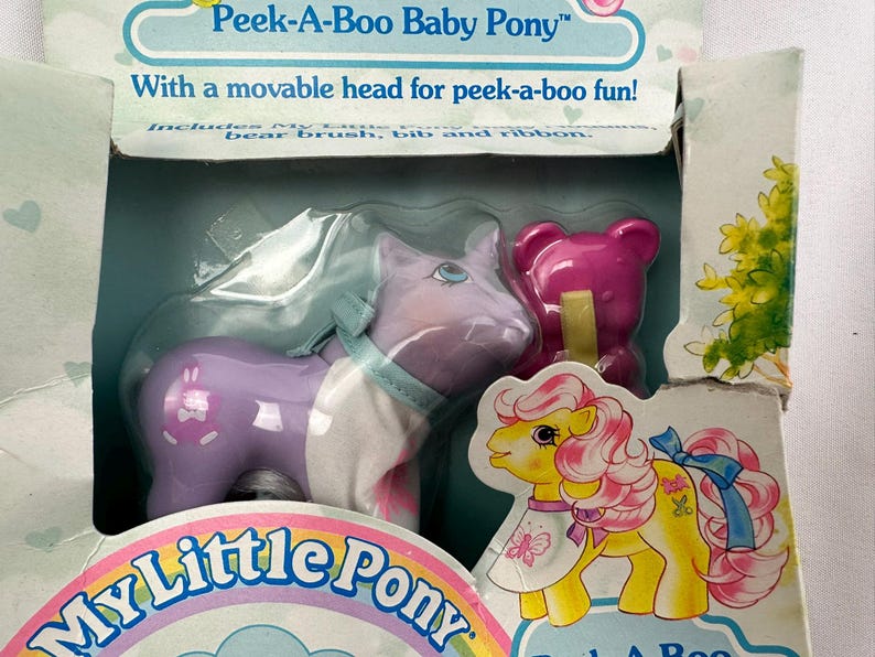 1987 My Little Pony Peek A Boo Baby Pony Baby Noddins Brand New FREE ...