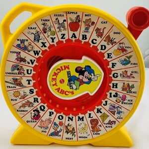 1989 See N Say See and Say Mickey's ABCs by Mattel Working/Clean Great Condition FREE SHIPPING