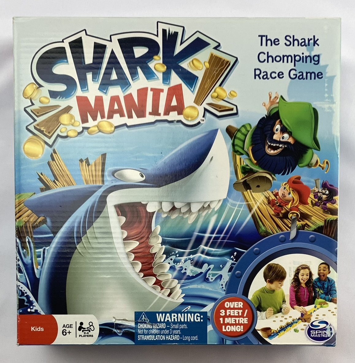 Shark Attack Travel Game Milton Bradley- Works -missing 1 Fish