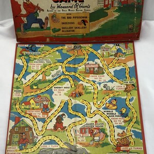 1949 Uncle Wiggily Game by Milton Bradley Complete Good Condition FREE SHIPPING