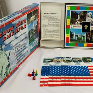 1971 Know Your America Game by Cadaco Complete in Great Condition FREE SHIPPING
