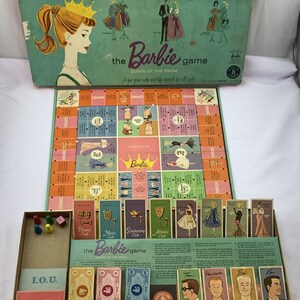 Board Game Replacement Pieces: The Barbie Game Queen of the Prom 1960  Mattel