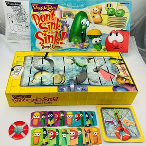 1999 VeggieTales Don't Sink in the Sink Game by Talicor Complete in Great Condition FREE SHIPPING