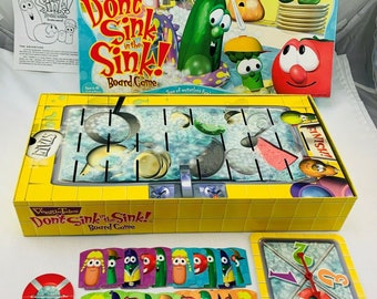 1999 VeggieTales Don't Sink in the Sink Game by Talicor Complete in Great Condition FREE SHIPPING