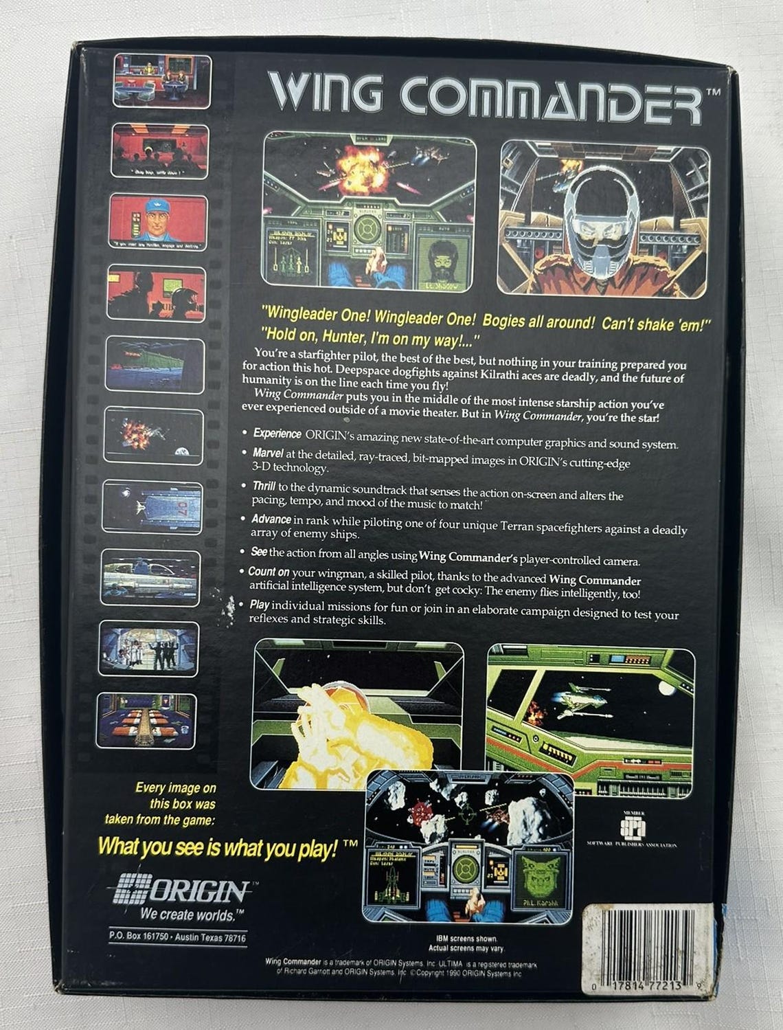 1990 Wing Commander Computer Game PC 5.25