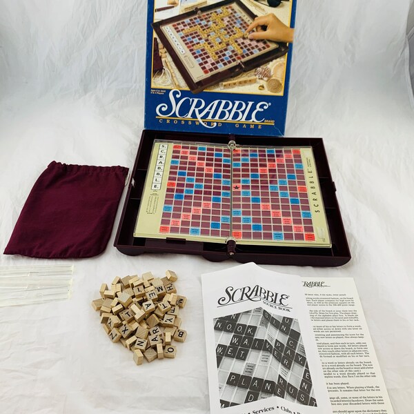 1999 Deluxe Travel Scrabble Game Complete in Great Condition FREE SHIPPING