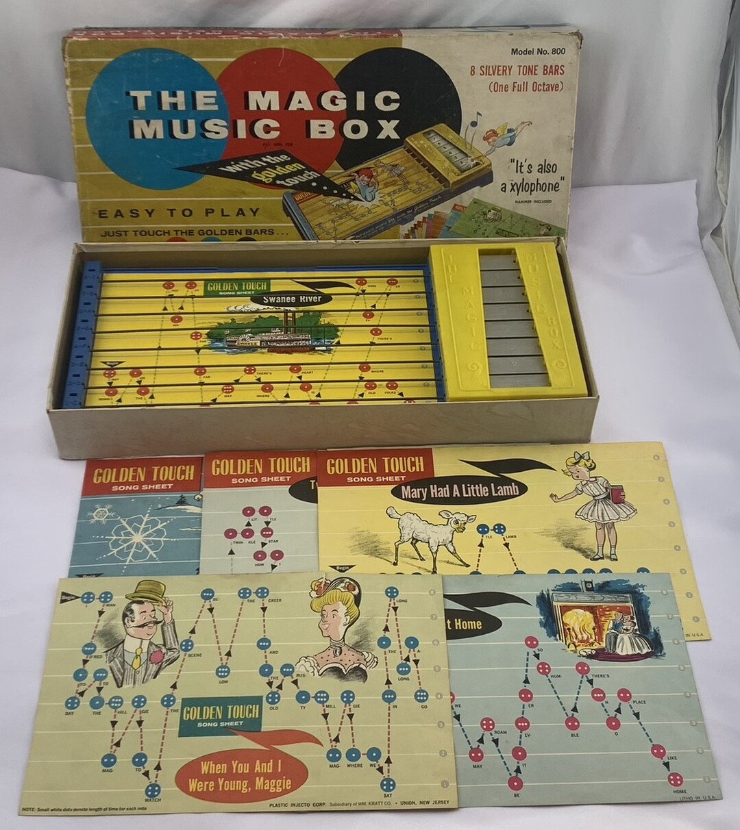The Magic Music Box Xylophone Golden No. 800 Working in Good Cond FREE SHIPPING Etsy Finland