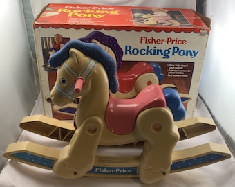 1988 Fisher Price Rocking Pony Rocking Horse Clean in Great Cond in Original Box FREE SHIPPING