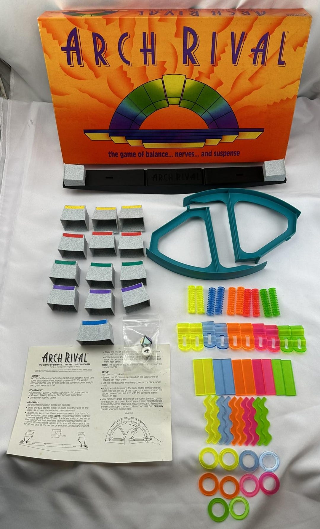 1992 Arch Rival Game by Parker Brothers Complete in Great Condition ...