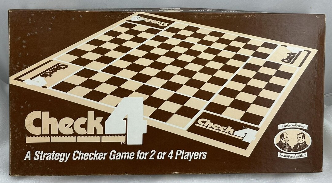 1987 Check 4 Game 4 Player Checkers Game Brand New Old Stock FREE ...