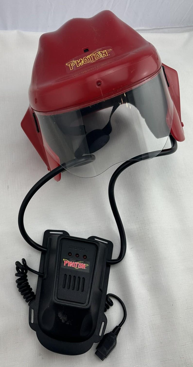 1986 Photon Electronic Warrior Battle Game Red and Green Working Great Condition FREE SHIPPING image 6