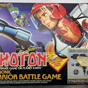 1986 Photon Electronic Warrior Battle Game Red and Green Working Great Condition FREE SHIPPING image 7