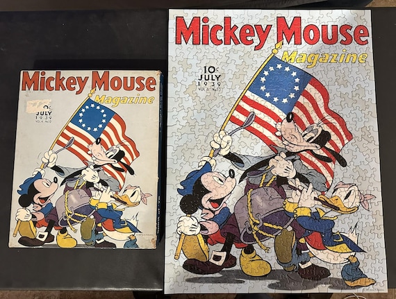 1976 Mickey Mouse Magazine Puzzle Complete in Very Good Condition