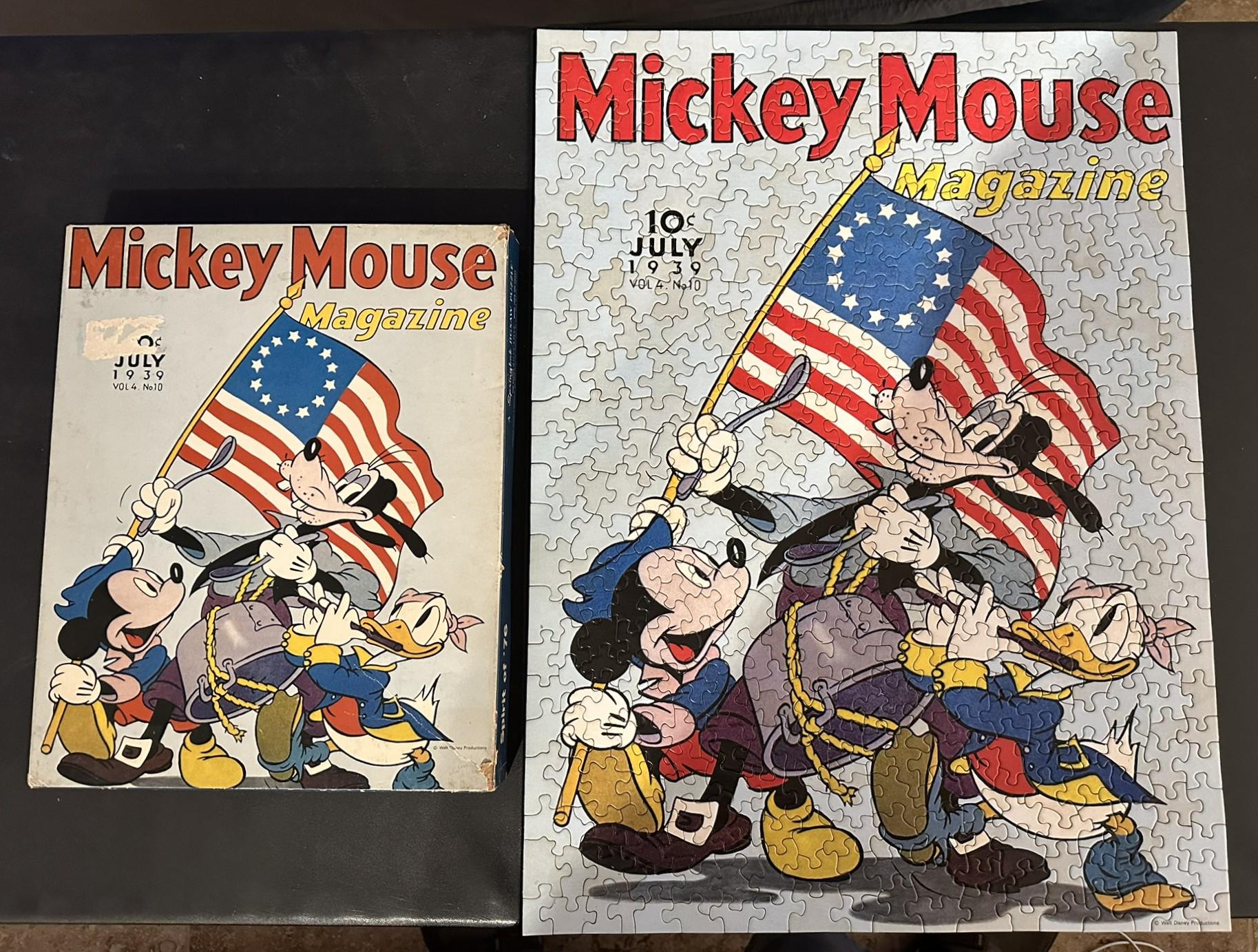 1976 Mickey Mouse Magazine Puzzle Complete in Very Good Condition
