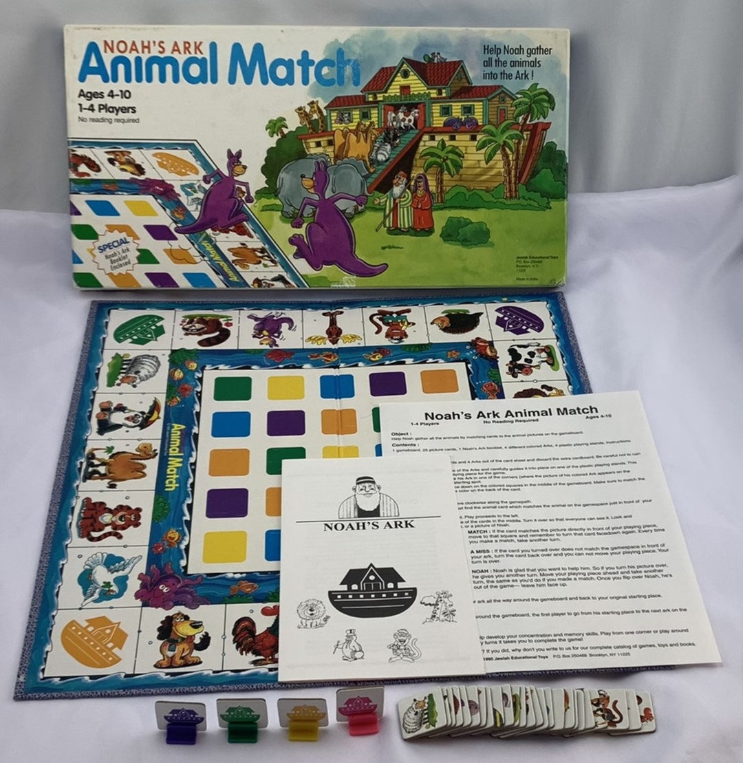 1990 Noah's Ark Animal Match Game Complete in Great Condition FREE ...