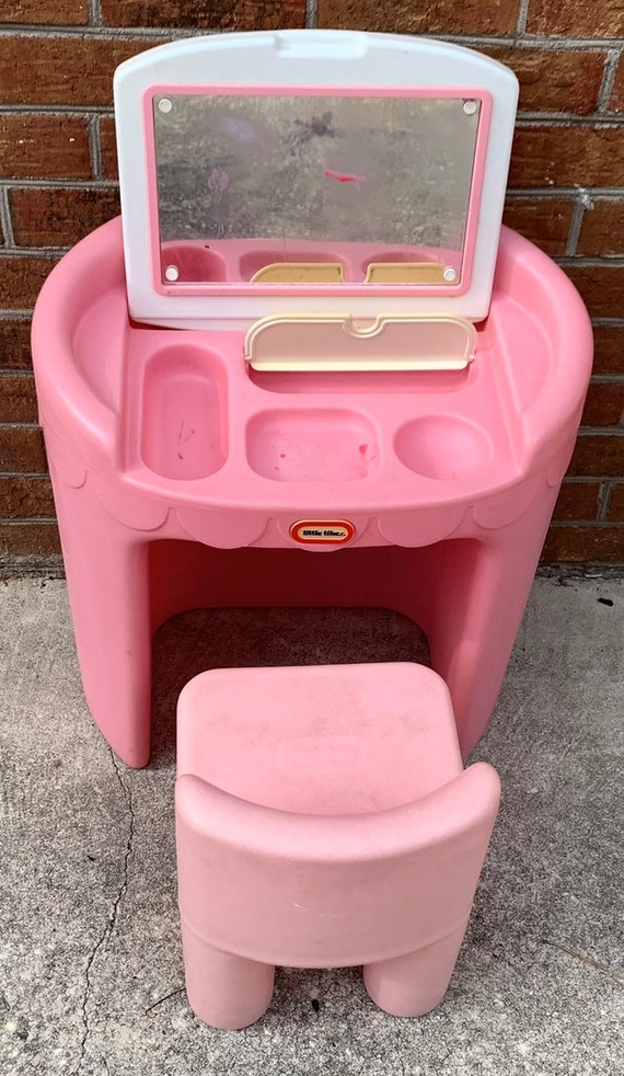 Little Tikes Pink Vanity Mirror Chair Clean Great Condition Etsy