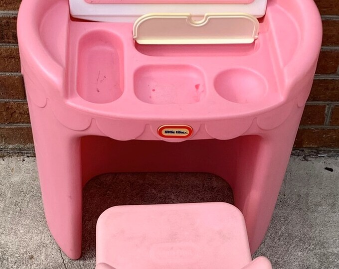 Little Tikes Pink Vanity Mirror Chair Clean Great Condition FREE