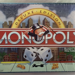 1998 Deluxe Monopoly Board Game by Parker Brothers Brand New Sealed FREE SHIPPING