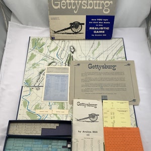 1964 Gettysburg Board Game by Avalon Hill Complete Very Good Condition FREE SHIPPING