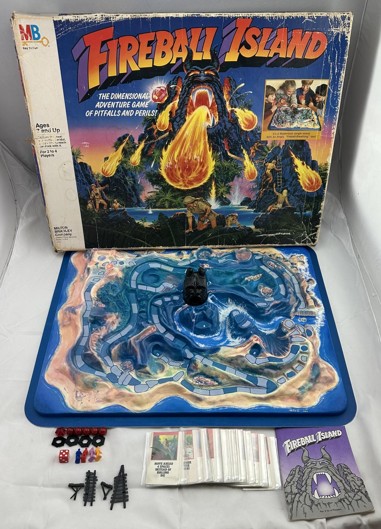 1986 Fireball Island Game by Milton Bradley Complete in Very Good