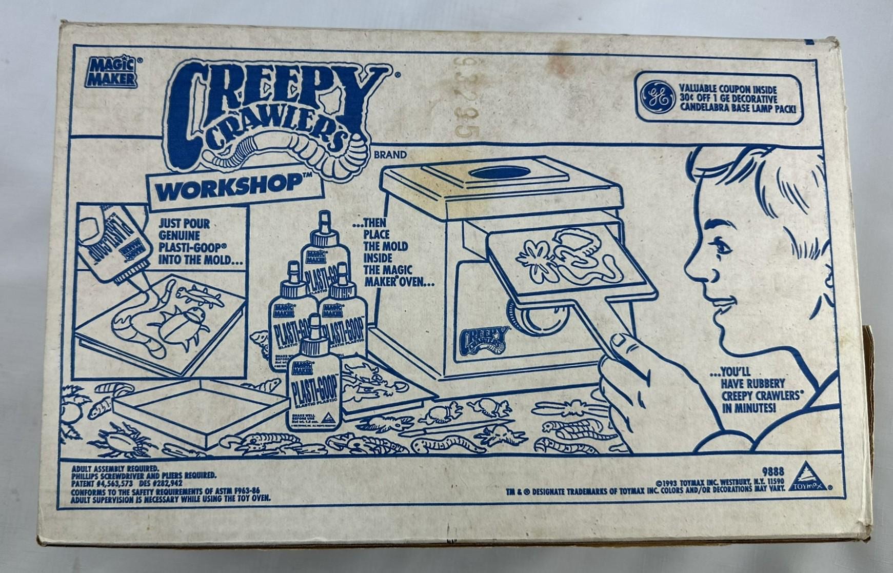 1993 Creepy Crawlers Thing Maker Toy Max 6 Full Goop, Mold Kit