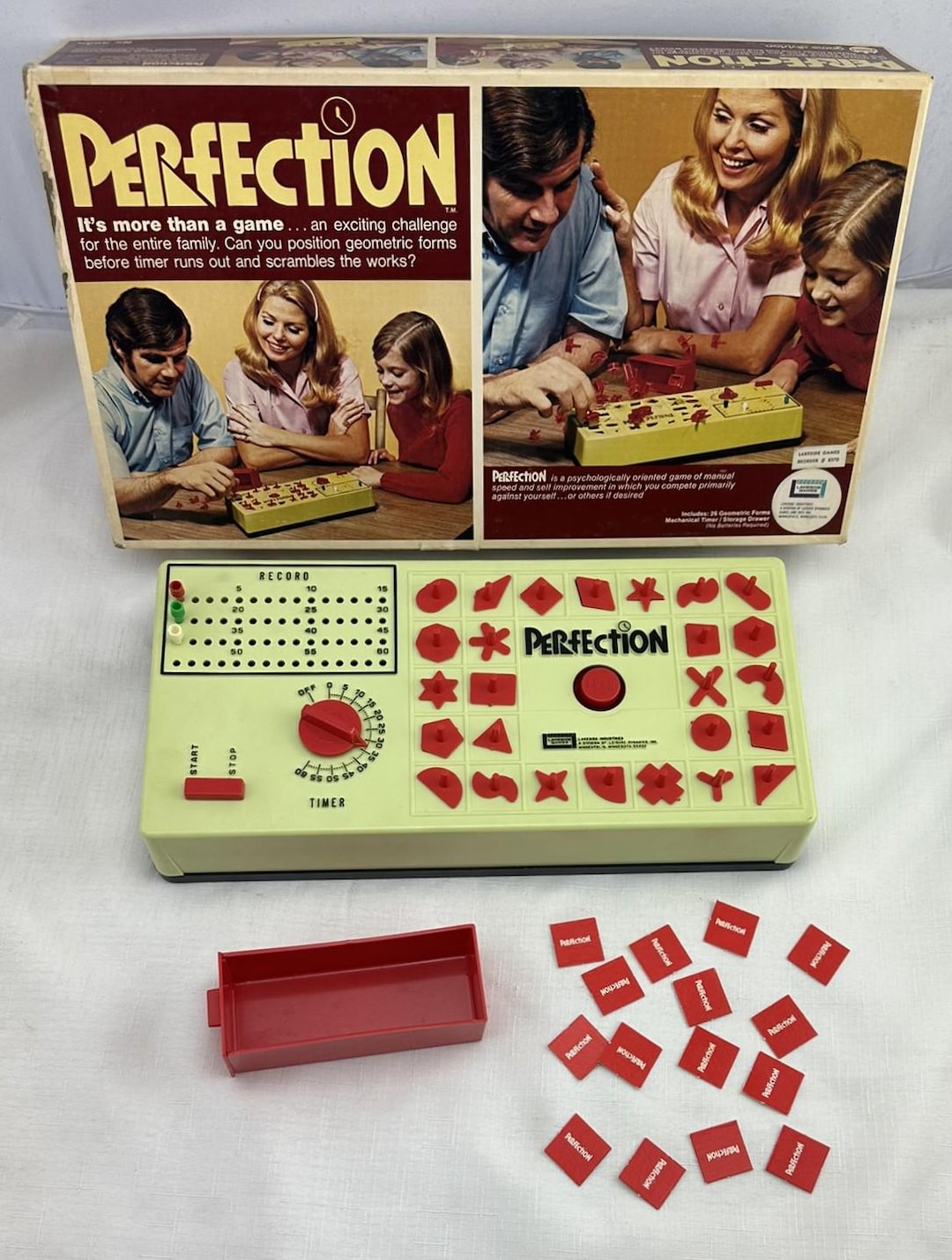 Perfection Commercial 1973 Perfection Board Game by Lakeside Complete, Working in Great ...