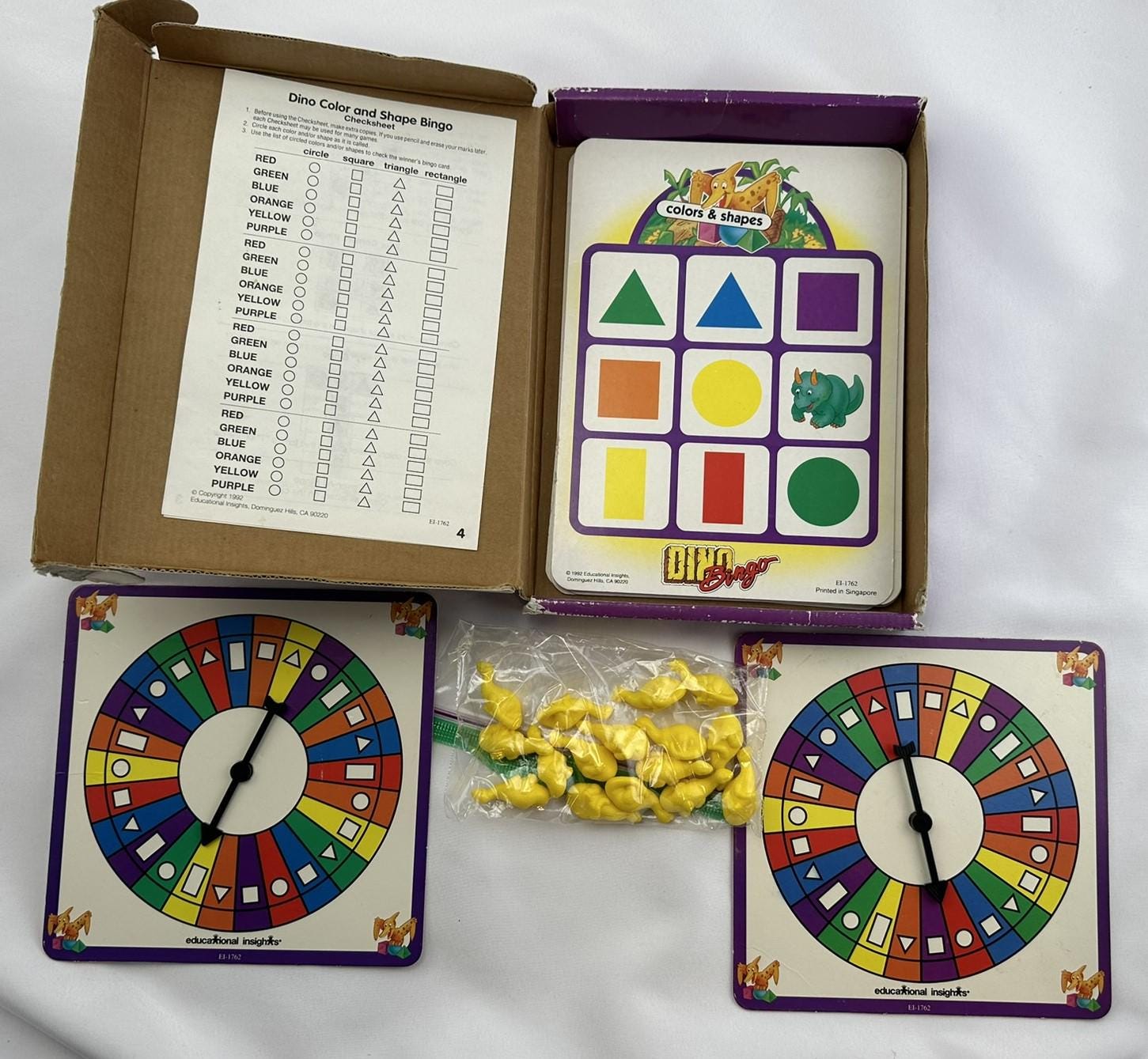 1992 Dino Bingo Games by Educational Insights Complete in Good Condition  FREE SHIPPING - Etsy