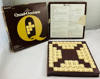 1978 Quad-Ominos Game by Pressman Complete in Great Condition FREE SHIPPING