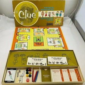 1963 Clue Game Parker Brothers Complete in Great Condition FREE SHIPPING