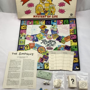 1990 The Simpsons Mystery of Life Game by Cardinal Complete in Very Good Condition FREE SHIPPING