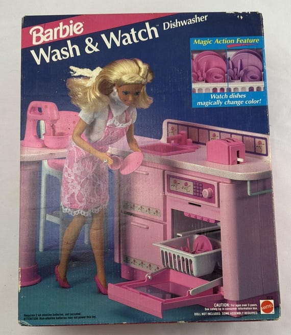 1991 Barbie Wash and Watch Dishwasher Playset Brand New Rare Mattel FREE SHIPPING Etsy Denmark