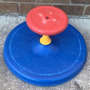 1973 Original Playskool Sit N Spin Sit and Spin Blue Clean in Good Condition FREE SHIPPING