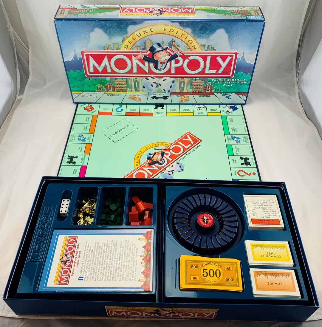 1995 Deluxe Monopoly Game by Parker Brothers Complete Great Condition FREE SHIPPING Etsy