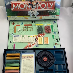 1995/98 Deluxe Monopoly Game Parker Brothers in Very Good Condition FREE SHIPPING