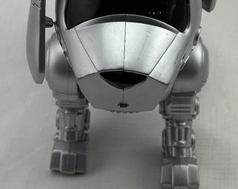 VTG 1990 Tekno Interactive Silver Robotic Dog Tested - Powers on