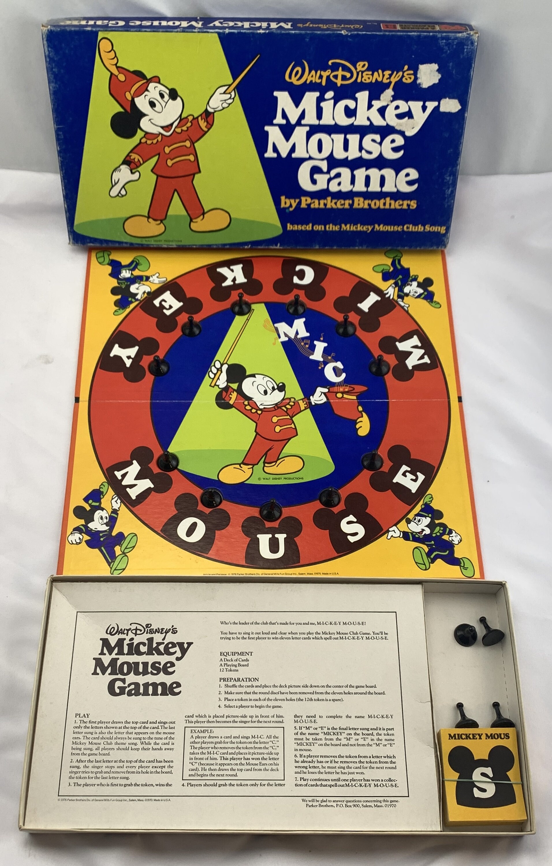 1976 Mickey Mouse Game by Parker Brothers Complete in Good