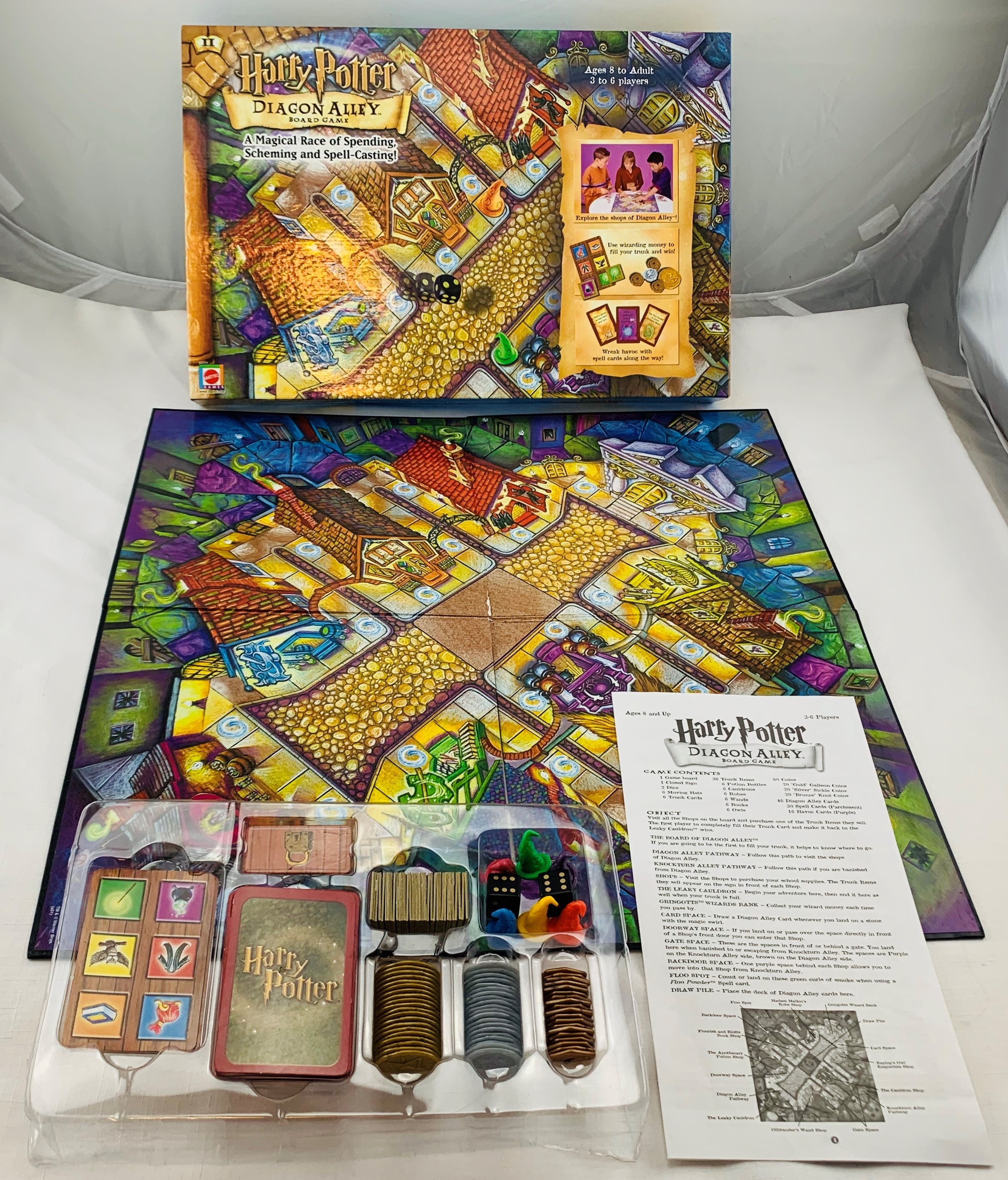 2001 Harry Potter Diagon Alley Game by Mattel Complete in Great Condition  FREE SHIPPING 