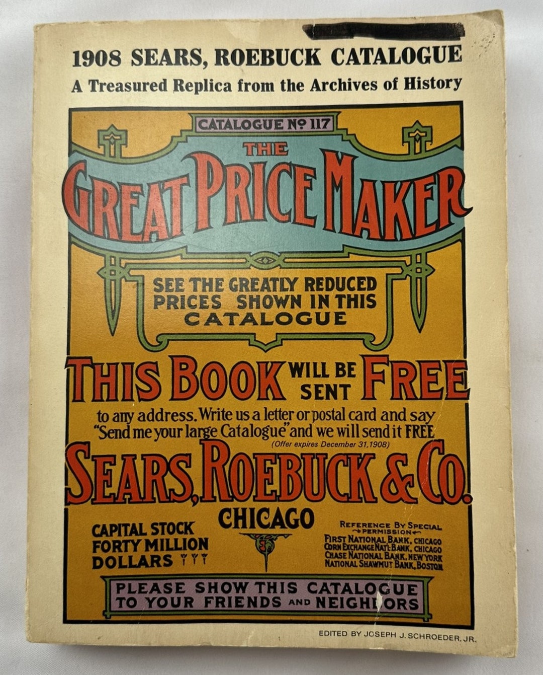1908 Sears Roebuck Catalogue Replica 1969 in Good Condition FREE