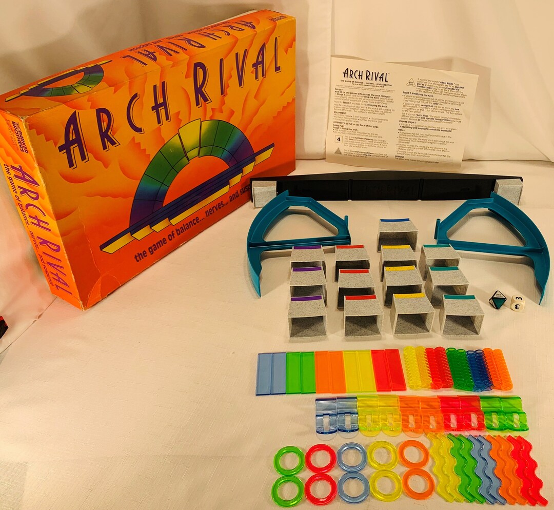 1992 Arch Rival Game by Parker Brothers Complete in Great Etsy