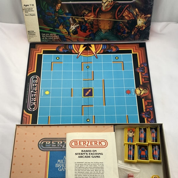 1983 Berzerk Board Game by Milton Bradley Complete in Good Condition FREE SHIPPING