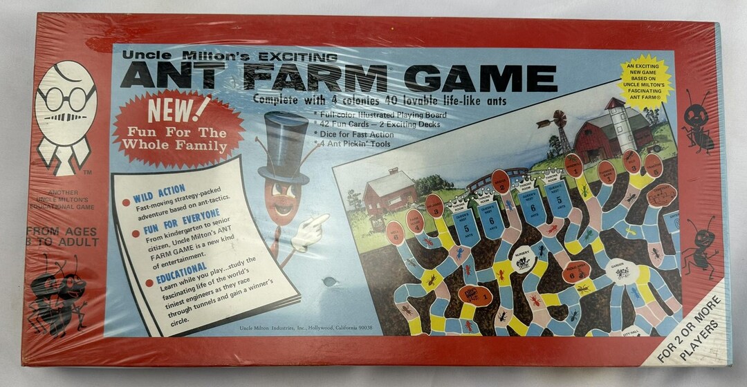 1969 Ant Farm Game Uncle Milton Brand New Sealed FREE SHIPPING Etsy 1969 ant farm game uncle milton brand new sealed free shipping etsy