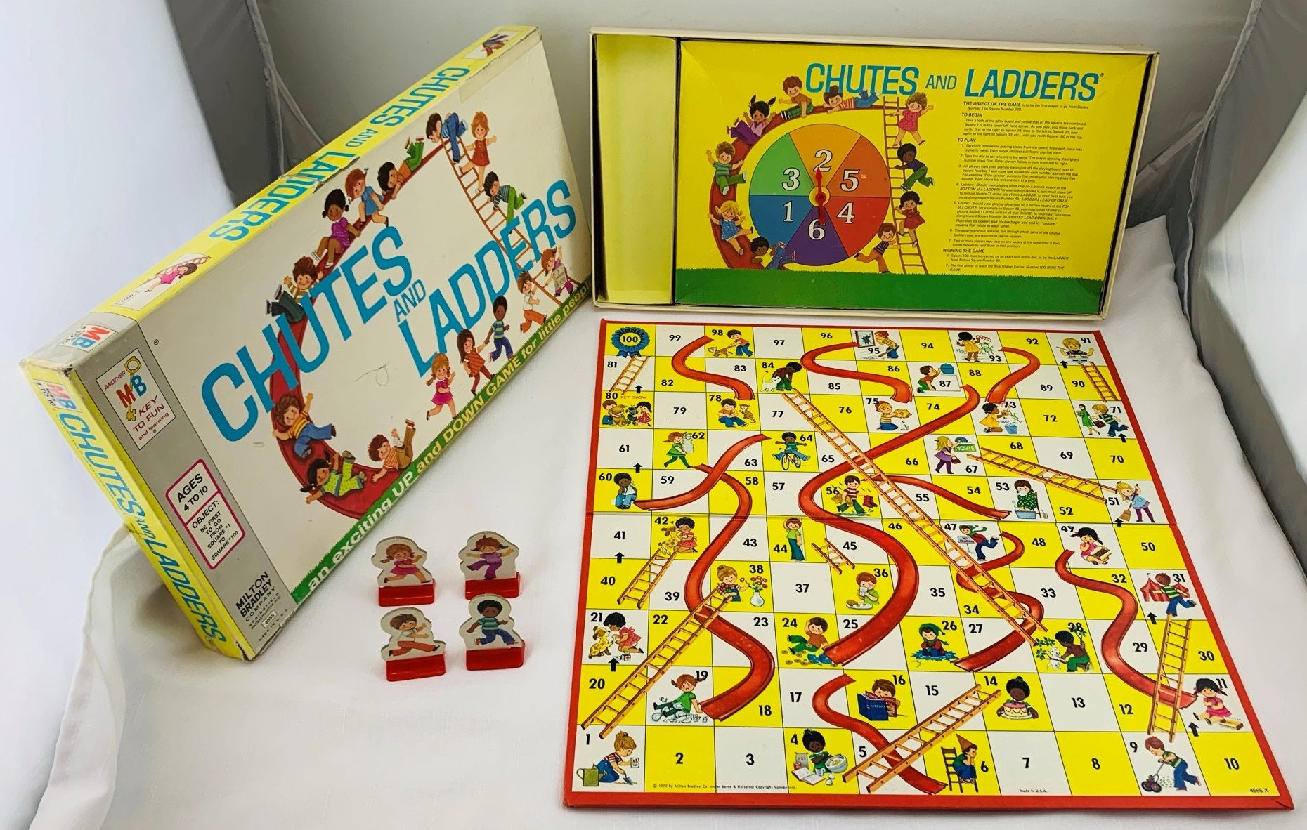 1974 Chutes and Ladders Game by Milton Bradley Complete in Great Condition  FREE SHIPPING - Etsy