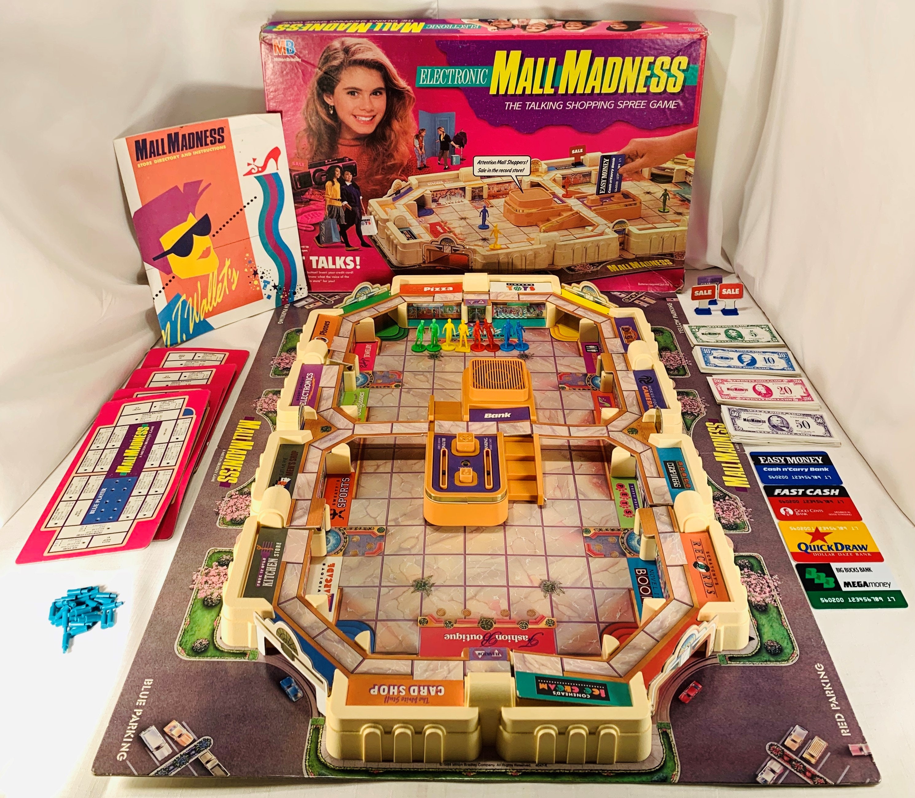 Limited Special Price 1996 Electronic Mall Madness Board Game By Milton Bradley 