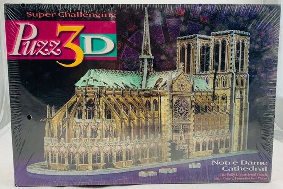 Puzz 3D Puzz-3D Notre Dame de Paris Cathedral  952 pieces Puzzle Wrebbit 1996 NOS 